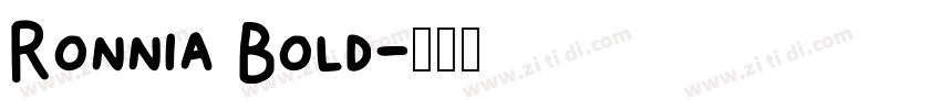 Ronnia Bold字体转换